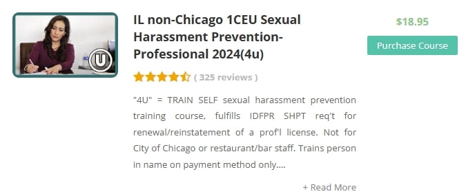 IL CE sexual harassment prevention training review