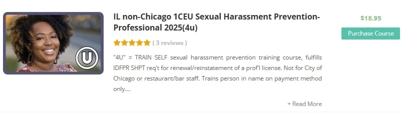 IL CE sexual harassment prevention training review